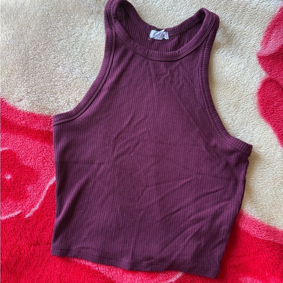 garage maroon tank halter top - Picture 2 of 5